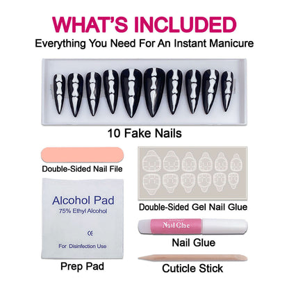 Blue Press On Nails, Vacation Beach Nails, Spring Summer Nails For Girls